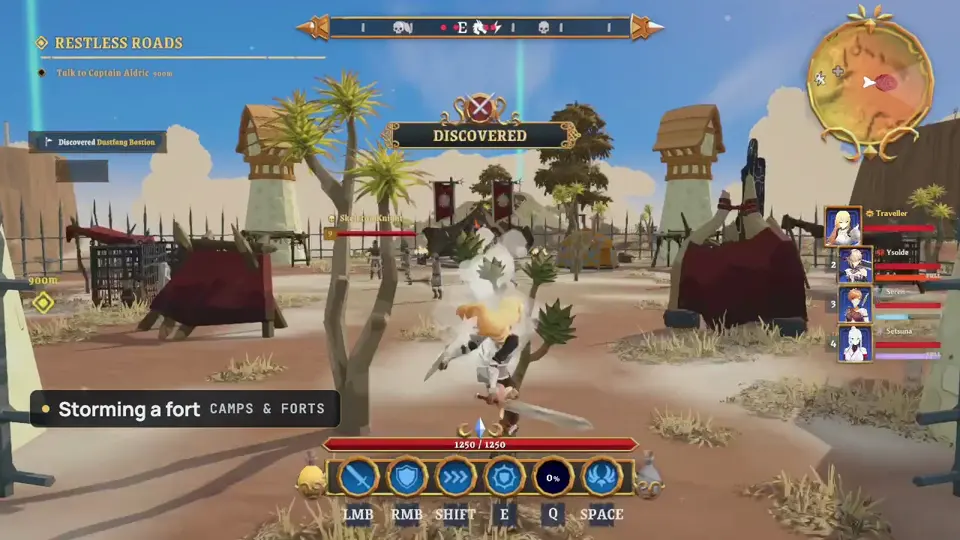 Storming a skeleton fort