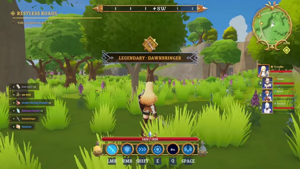 A Legendary weapon dropping with its beam